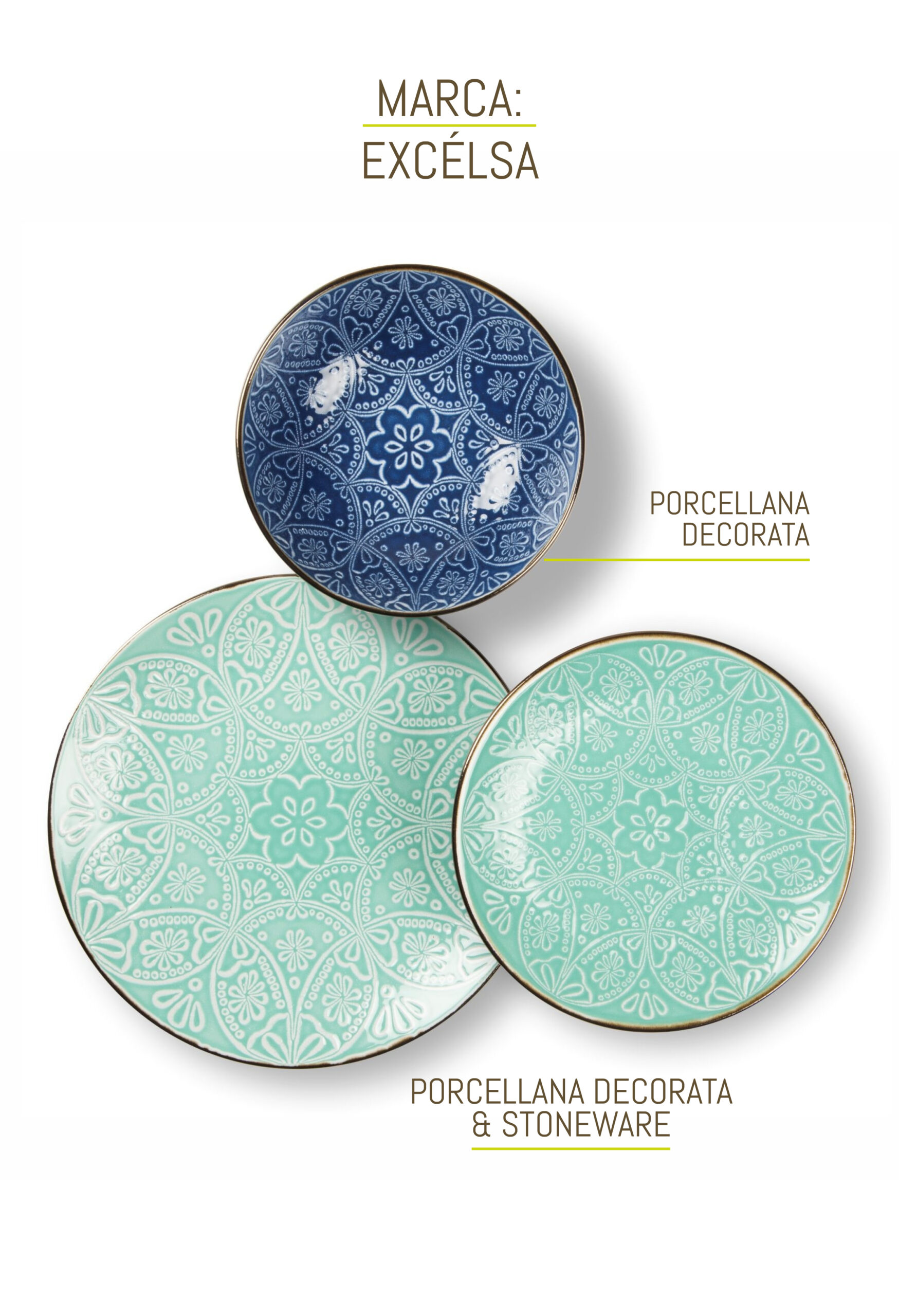 SERVIZIO PIATTI EXCELSA IN PORCELLANA BLU 18 PEZZI